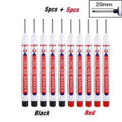 10PCS Long Nib Markers – Fast-Dry, Waterproof Pens for Wood, Metal & Glass
