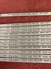 NICK AND PULL MARKERS BLAISDELL PEEL -OFF (12) Markers 156-T White VINTAGE