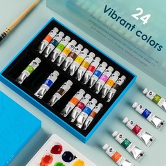 Paul Rubens Watercolor Paint 24 Vibrant Colors Highly Pigmented 5ml Each Tube Pe