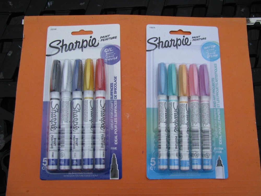 New – Sharpie 5 Extra Fine Water Based & 5 Fine Oil Based Paint Markers = 10