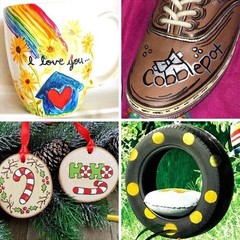 6PC White Paint Pen Marker Waterproof Permanent Car Tire Lettering Rubber Letter