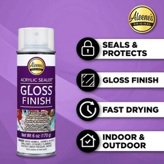 Acrylic Sealer Spray 6 oz Gloss 3 Pack Waterproof Clear Coating
