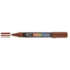 Brown Acrylic Paint Marker 3 Way Chisel Tip for Arts and Crafts Projects