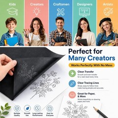 Carbon Paper for Tracing Graphite Transfer-Paper PSLER 30 Pcs Black Graphite US