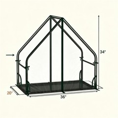 Waterproof Clear PVC Plant Grow Tent with Metal Frame, Wind Resistant