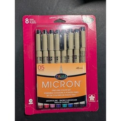 Sakura Pigma Micron 05 Fine Line Color Set 8 Pens .45mm Archival Ink 30066 New