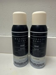 Magnolia Home Spray Paint LIT CANDLES Matte 12oz KILZ Indoor Outdoor 2 Pack