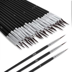 60Pcs Detail Paint Brushes Set with 3 Size #0#00#000, Fine Tip Liner Brushes