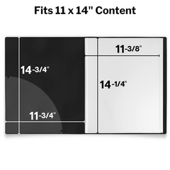 Dunwell 11×14 Binder with Sleeves Black, 24 Pockets Display 48 Pages, Large F…