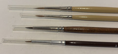 Vtg Lot of 4 Grumbacher Size 178 (two of these), 615 & 7806 Artist Brushes