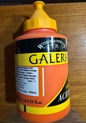 New Winsor & Newton Galeria Flow Formula Acrylic,Cadmium Orange Hue, 16.9 oz