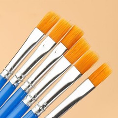 25PCS Flat Paint Brushes Small Brush Tool For Detail Painting Craft Art Gift