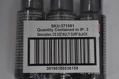 Lot of 6 Craft Smart Multi Surface Satin Acrylic Paint Bottles Black 2oz 371081