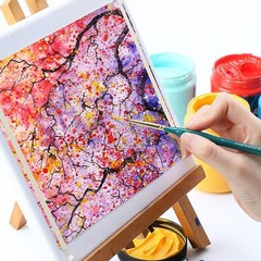 Professional 6-Pc Fine Tip Paintbrush Set for Acrylic & Watercolor Masterpieces