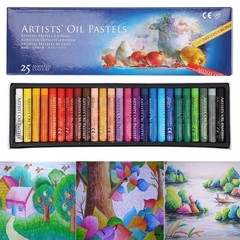 KUPTOOL Oil Pastel Set,Professional Painting 1 Count (Pack of 25), 25 Colors