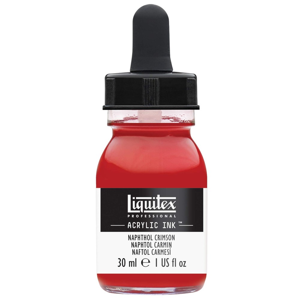 Professional Acrylic Ink 1 oz 30ml Jar Naphthol Crimson Art Painting Supply
