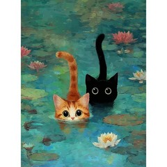 Black Cat Paint by Numbers Kit for Adults Beginner,Easy Adult Paint by Number…