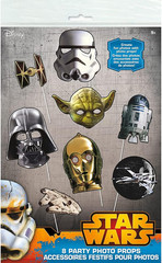 Star Wars Photo Booth Props (Pack of 8) – Multicolor Cardboard – Ultimate Party