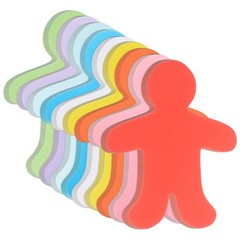 72 Assorted Color Paper People Shape Cutouts 5.9 Inches X 7.9 Inches,