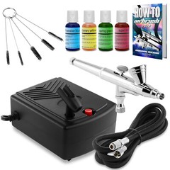 Cake Airbrush Decorating Kit – Airbrush, Compressor, and 4 Chefmaster Colors