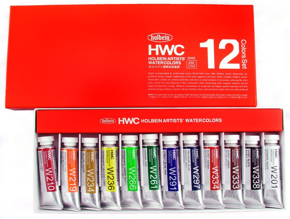 HOLBEIN ARTISTS WATERCOLORS HWC 12 440 15 ml (.50 US fl oz) – NEW