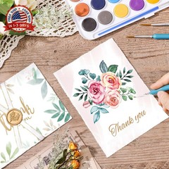 Prudiut 50 Sheets Cotton Watercolor Paper, 5 x 7 inches, 300 GSM, Deckled Edge,