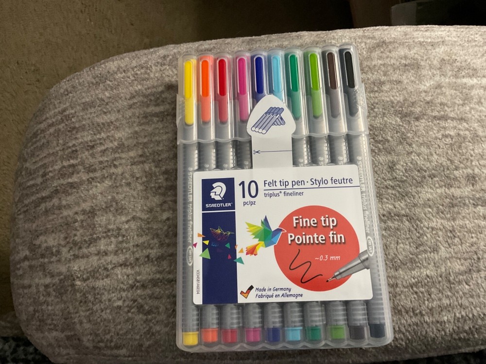 Staedtler Triplus Fineliner Pourous Point Pens 0.3mm 334, 10 Pack