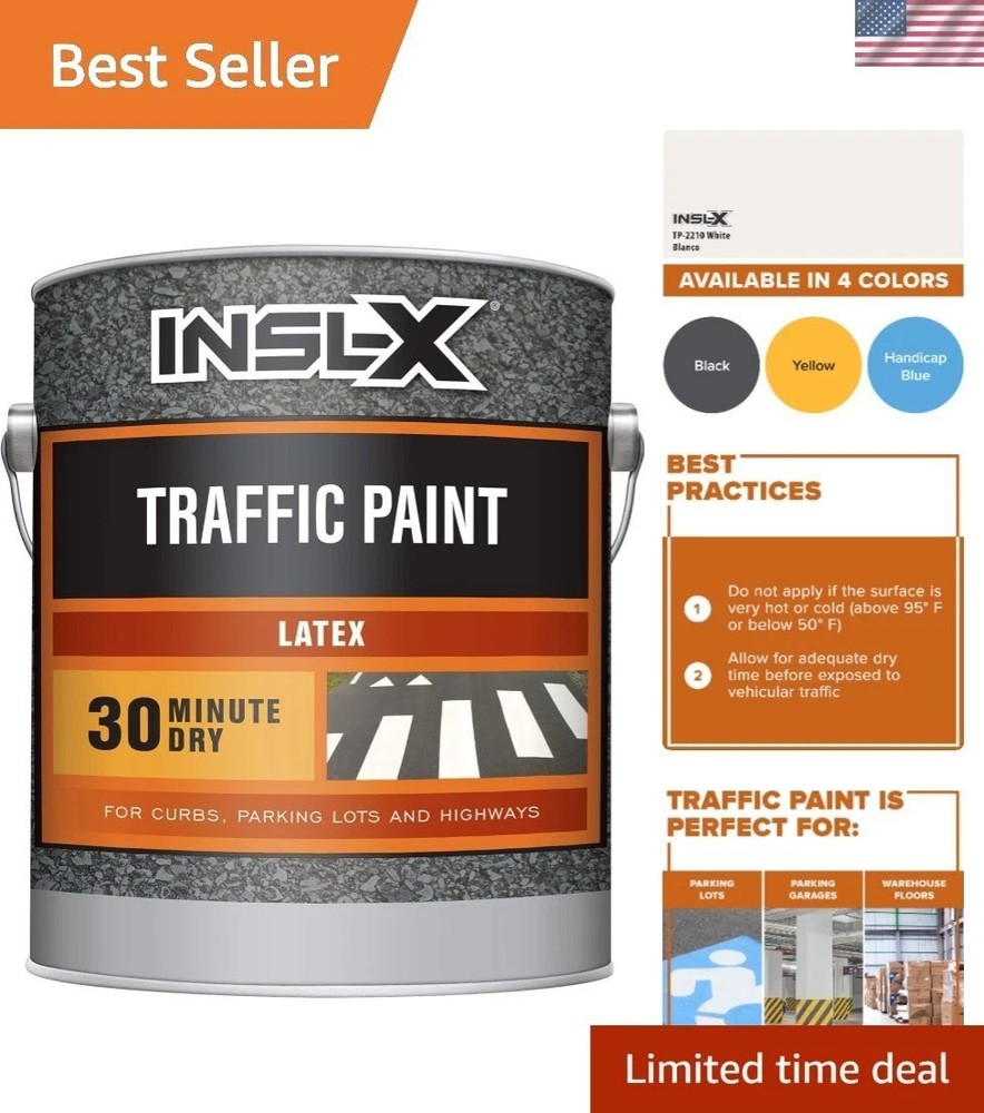 Acrylic Latex Traffic Paint, White, 1 Gallon