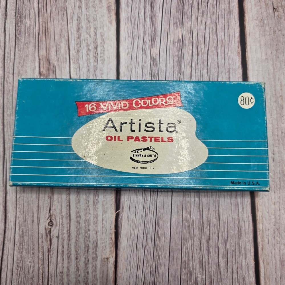 Binney & Smith Artista Oil Pastels Vintage 16 Colors Made in USA Crayola