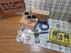 Vintage Badger Model 250 & 200 With Extra Parts Gaskets Bottles