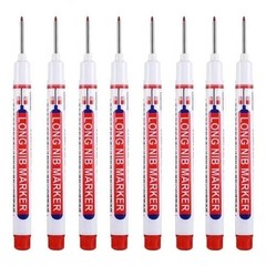 8Pcs/Set 20Mm Deep Hole Long Nib Head Markers for Metal Perforating Pen