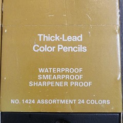 Dixon Custom Color Pencils Thick Lead No. 1424 Smearproof 24 Pack Vintage RARE