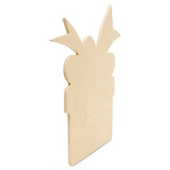 Gift Box Wood Cutouts 12″, Unfinished Wood Door Hanger Craft/Decor | Woodpeckers