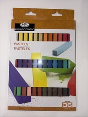 36 Artist Soft Square Pastels Pigment Colours Flesh & Landscape Tones Sketching