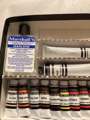 Vtg Marshalls Photo Coloring System Hobby Oil set 15 colors