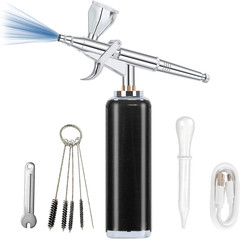 High Air Flow Airbrush Kit,Portable Airbrush Compressor, Rechargeable Cordles…