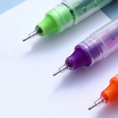 10Pcs Gel Pens 0.5mm Blue Ink Needle Tip Smooth Writing School Office Supplies U