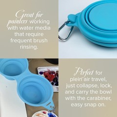 Silver Brush Limited 9056 Double 700ml Collapsible Water Bowl with Closure