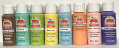 Acrylic Paint 24 Bottle Lot Pastel Sunny Day Cameo Pink Purple Iris 48 total oz