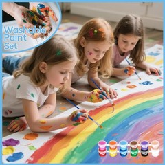 20 Pack Mini Acrylic Paint Set, 12 Colors Washable Paint Strips for Kids & Ad…