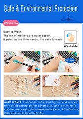 Dual Tip Markers for Kids, Washable Markers Set, Art Marker with Stand Portab…