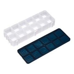 12 Wells Paint Palette Painting Tray Deep Saver Box with Soft Cover, 2pcs