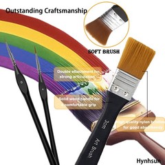 33 Pieces Paint Brush Set, Artist Series, Nylon Bristles with Round, Filbert,…