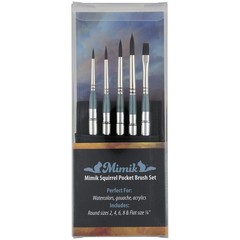 Mimik Synthetic Squirrel Hair Brushes – Animal-Friendly, Synthetic Hair Brush…