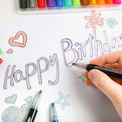 Double Line Outline Marker Pens Set for Creative Art and Craft Projects