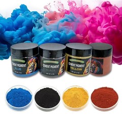 Concrete Cement Pigment-200g 4 colors 50g/2oz/Bottle of Black,blue and yellow…