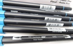 (Lot of 6) – Tombow 56549 Dual Brush Pen Art Marker, ABT 443 Turquoise NEW!
