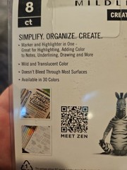 Zebra Mildliner Creative Double Ended Water Resistant Markers 8 Ct SEALED NEW