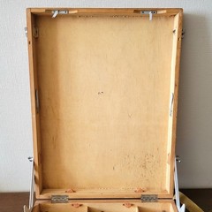 Vintage large easel Wooden artist palette Painter Painting oil Plein air Travel
