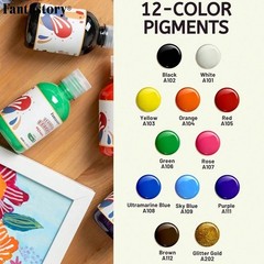 New Fantastory Washable Tempera Paint 12 Colors 8.4oz Vibrant Kids Art Set Fun